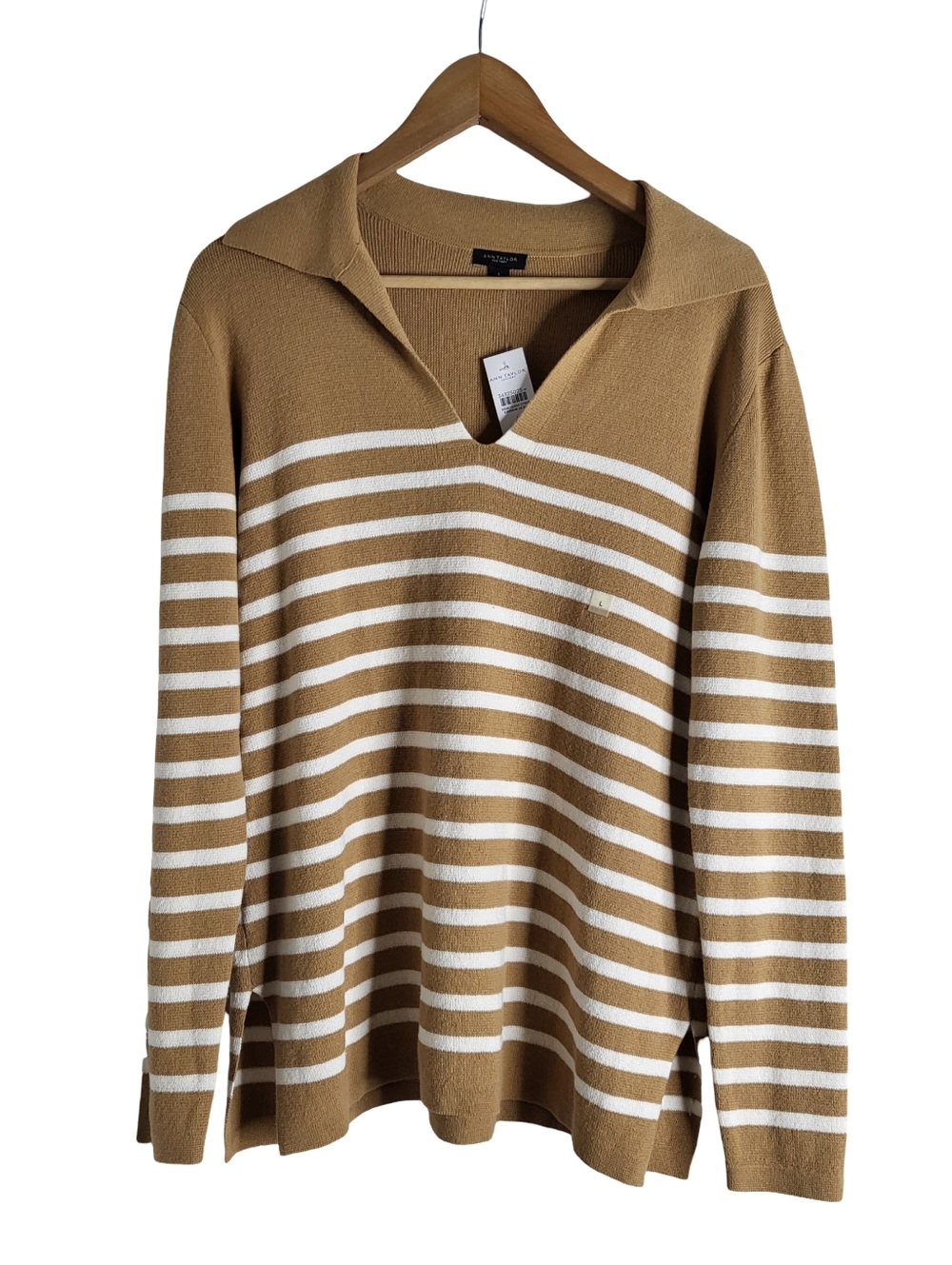 Ann Taylor Factory Camel Knit Top